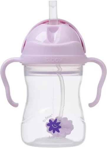 b.box + Lansinoh - Vaso para beber con popote con peso para bebés de 6 meses en adelante, a prueba de fugas, sin BPA, taza de 8 onzas para niños