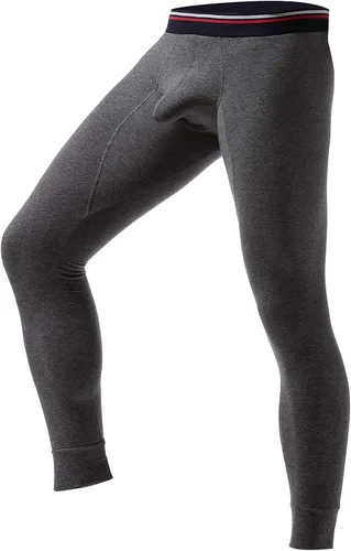 Miniatura 2 de Ouruikia Pantalones de ropa interior térmica para hombre, pantalones térmicos largos con bolsa separada