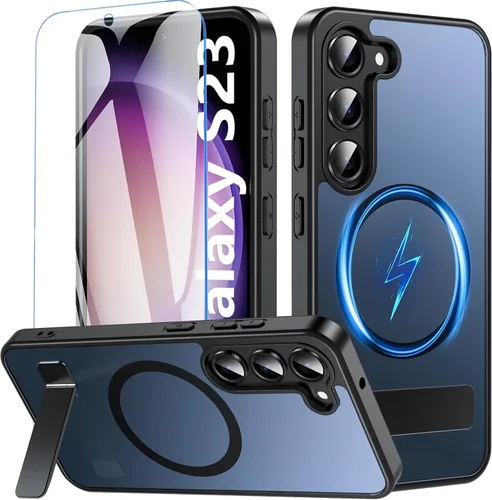 Miniatura 37 de Funda OWKEY Samsung Galaxy A13 5G, Funda Magnética para Teléfono con Soporte y Protector de Pantalla, Funda Protectora Antihuellas y a Prueba de A13