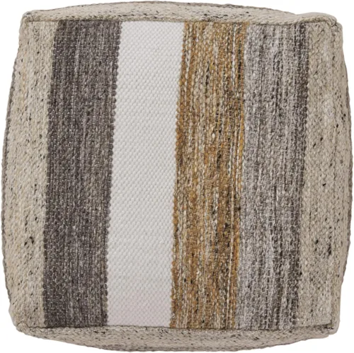 Miniatura 5 de Signature Design by Ashley Josalind - Puf casual de lana de 16 pulgadas, color gris y beige Multimarrón