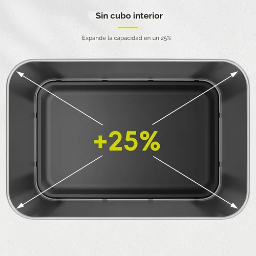 Miniatura 5 de EKO Nova - Basurero con sensor de 21 galones/80 litros de acero inoxidable, rectangular, sin contacto, con sensor de movimiento, color metálico mate
