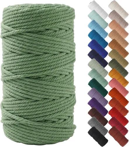 Miniatura 78 de NOANTA - Cuerda de macramé color beige natural, 1/8 pulgadas (3 mm) x 109 yardas (100 metros), cuerda de algodón colorido para colgar en la pared