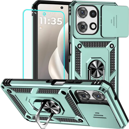 Miniatura 9 de HNHYGETE Funda para Moto G Power 5G 2024 con protector de pantalla: [grado militar de 20 pies a prueba de caídas] Funda protectora a prueba