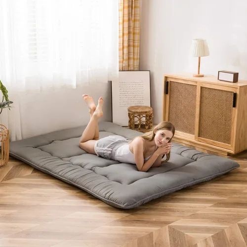 Miniatura 25 de MAXYOYO - Colchón de piso japonés, colchón tipo futón, colchón de tatami grueso, plegable, enrollable, colchón para niños y niñas, para dormitorio