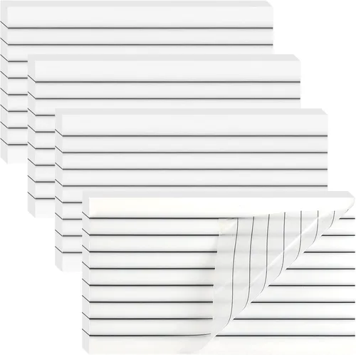 Notas adhesivas transparentes con forro grande, 4 blocs de 3 x 5 pulgadas, transparentes transparentes, translúcidas, autoadhesivas, pestañas 3x5