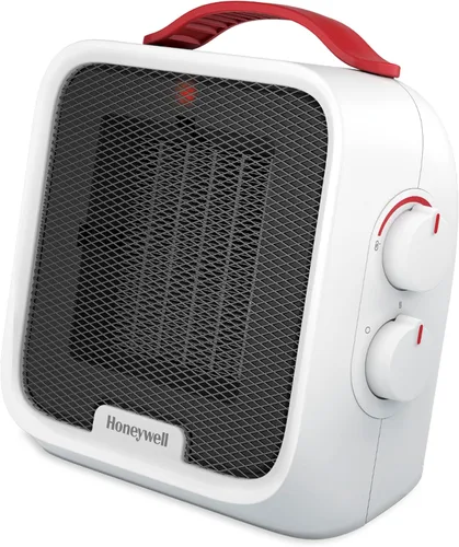 Honeywell UberHeat 5 Calentador de Espacio de Cerámica para Habitaciones Pequeñas, Blanco