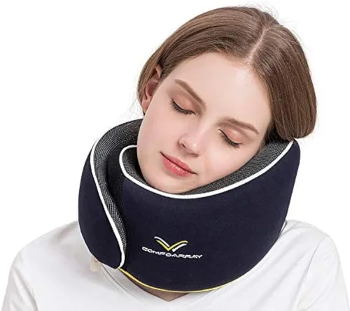 Miniatura 10 de Glowa Almohada de cuello de viaje 2.0, soporte ergonómico de barbilla para avión y automóvil, funda transpirable y lavable, ligera y compacta