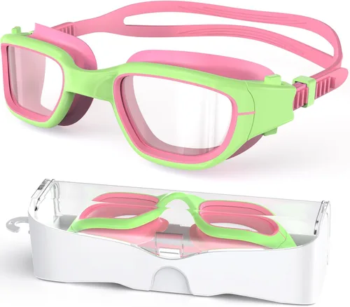 Miniatura 26 de Gafas de natación para niños, gafas de natación para niños de 6 a 14 años, gafas de piscina con protección UV antivaho para niños y niñas Azul