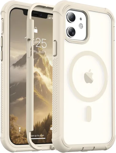 Miniatura 25 de jaroco - Funda magnética compatible con MagSafe para iPhone 11 de 6.1 pulgadas; protección de grado militar contra caídas, de doble capa