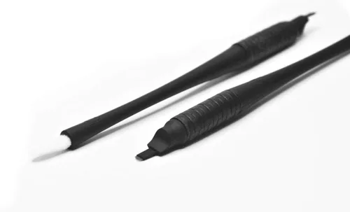Miniatura 9 de M Mellie's Signature Microblading - Bolígrafo de cejas desechable con hoja esterilizada, agarre de goma cómodo y esponja de pigmento para Hermanos
