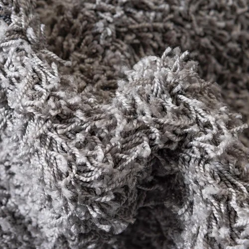 Miniatura 6 de Unique Loom Solid Shag Collection Alfombra de Área (5' 1" x 8' Ovalada, Gris Nube)
