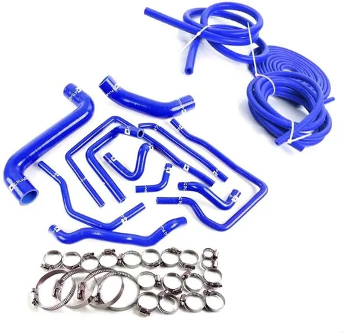 Miniatura 20 de G-PLUS Kit de abrazaderas de manguera de refrigerante de radiador de silicona compatible con Subaru Impreza WRX/STi GDA/GDB EJ207 2002-2007 negro