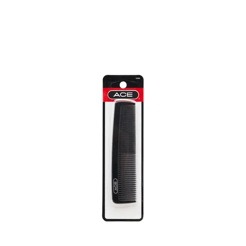 GOODY ACE - Peine de pelo de bolsillo para hombres, 5 pulgadas, negro, ideal para todo tipo de cabello, dientes finos para cabello fino a mediano,
