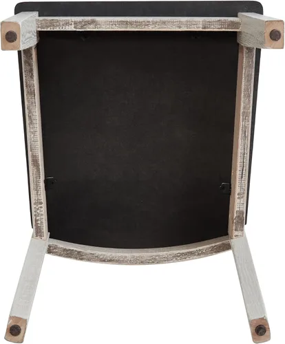 Miniatura 4 de GTU Furniture Juego de 4 sillas de madera clásica de dos tonos sin brazos para cocina, comedor, color blanco, con respaldo de escalera de madera