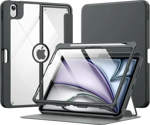 Miniatura 39 de MoKo Funda para iPad Air de 11 pulgadas 7ª/6ª generación M3/M2 2025/2024, iPad Air 5ª/4ª generación de 10.9 pulgadas 2022/2020 con soporte