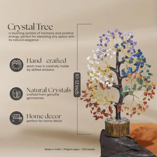 Miniatura 4 de YATSKIA Árbol de la vida de 7 chakras, regalo de árbol de cristal para mujeres, decoración de oficina en casa, cristales y piedras curativas, Los