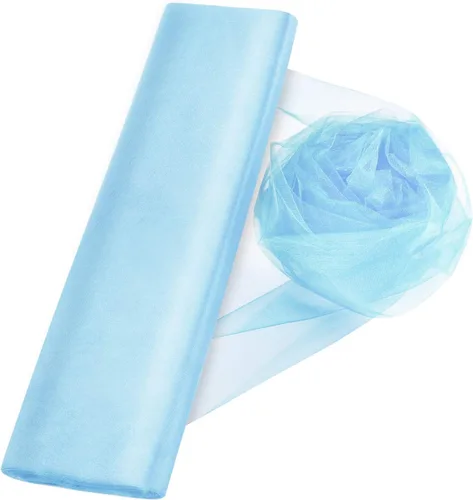 Miniatura 11 de Cortinas de telón de fondo de tul de organza de cristal para bodas, baby shower, fiesta de cumpleaños, decoración de eventos, 19 pulgadas x 30 Negro