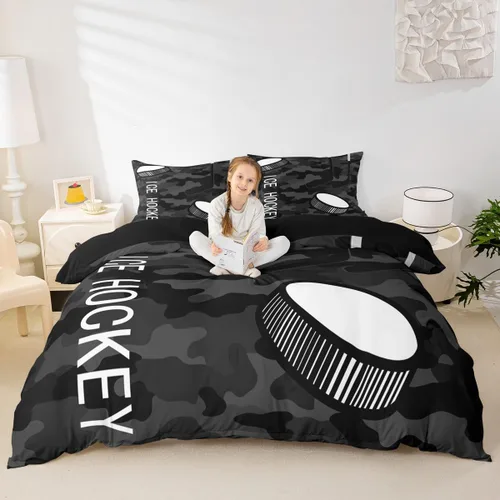 Miniatura 38 de Erosebridal Sports Duvet Cover Football Patchwork Bedding Sets, Geometric Ball Pattern Bed Cover Rugby Game Bed Set Twin