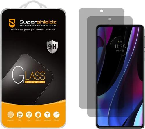 Supershieldz Paquete de 2 protectores de pantalla antiespía (privacidad) diseñado para Motorola Edge + / Plus (solo modelo 2022) y Motorola Edge + /