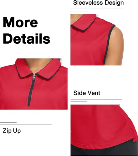 Miniatura 4 de SWISSWELL Camisas de golf para mujer, sin mangas, sin arrugas, estampado casual, verano, SMLXLXXL