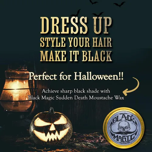 Miniatura 5 de THE VINTAGE GROOMING CO. Black Magic - Cera para bigote Muerte súbita Oculta el cabello gris en la barba o el bigote Lata fuerte de 1 onza