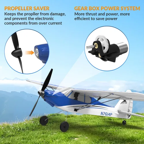 Miniatura 5 de RC Plane Sport Cub 500 S2 RC Avión RTF 4 CH Avión de control remoto con sistema de estabilización giroscópica y acrobático de una tecla, listo