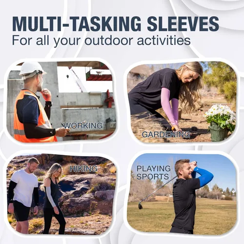 Miniatura 6 de SportsTrail Mangas Refrescantes para Brazos para Hombres y Mujeres – Transpirables, Protección Solar UV, Mangas Deportivas para Brazos para Mujeres