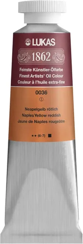 Miniatura 144 de Lukas 1862 Pintura al Óleo para Artistas Profesionales - Colores Tierra Amarillentos, 37 mL - Juego de 4 - Destacada Resistencia a la Luz, Sin