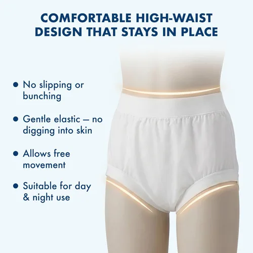 Miniatura 4 de AQX Pantalones de plástico para adultos, ropa interior impermeable reutilizable para incontinencia, a prueba de fugas, fundas de pañales de tela