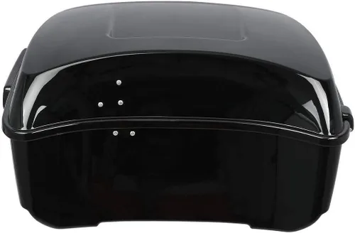 Miniatura 4 de TCMT Caja de maletero King para motocicleta con respaldo y montaje para dos personas, compatible con Harley 2009-2013 Touring Road Street Electra