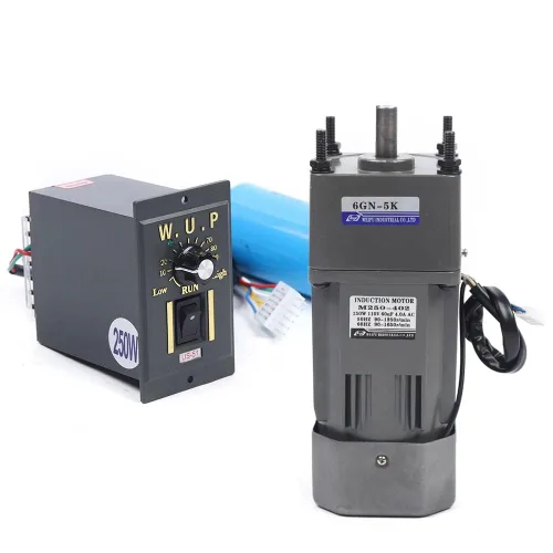 Miniatura 8 de Motor de alto par de CA, motor eléctrico monofásico reversible de 110 V 60 W con controlador ajustable de velocidad variable motor con engranaje