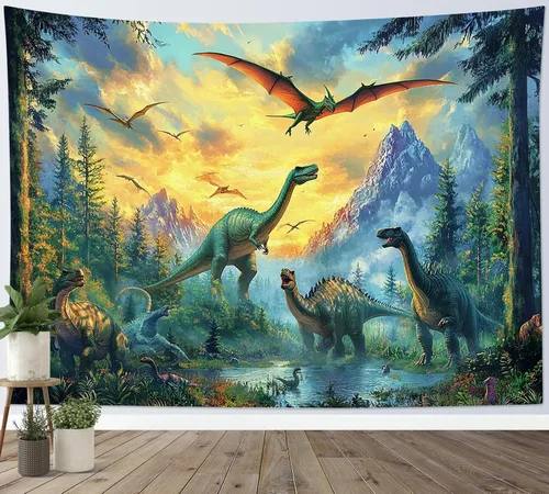 Miniatura 20 de HVEST Tapiz de pared de lobo para colgar en la pared, tapiz de animales salvajes, lobos aullidos en tapices nevados, escena de nieve de invierno