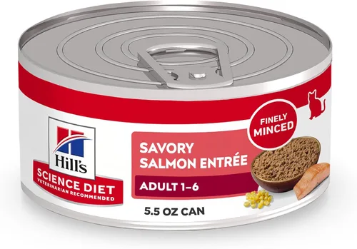 Miniatura 12 de Hill's Science Diet Adulto 1-6, Nutrición Premium para Adultos 1-6, Alimento Húmedo para Gatos, Pollo Picado, Lata de 5 oz, Caja de 24