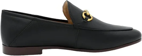 Miniatura 3 de Divanne Mocasines para mujer, mocasines planos de cadena dorada, mocasines de piel sin cordones