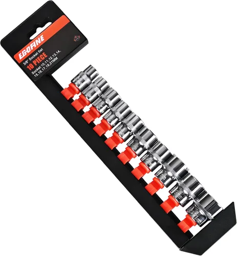 Miniatura 21 de Egofine Juego de llaves de trinquete de enchufe mini de 12 piezas de 1/4 pulgada, juego de enchufes de accionamiento con 10 enchufes (4-13mm)