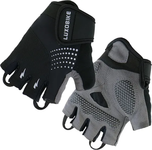 LuxoBike Guantes de ciclismo para hombre almohadilla de gel de 0.197in Guantes de ciclismo especializados ultra transpirables Guantes de bicicleta