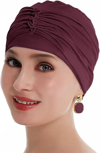 Miniatura 2 de osvyo Gorro de bambú suave para la pérdida de cabello para mujeres, sombreros para el cáncer hechos a mano