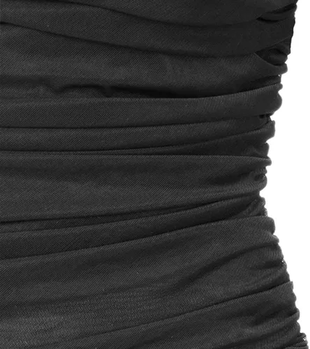 Miniatura 5 de Vestido de vendaje de manga larga fruncido de malla para mujer