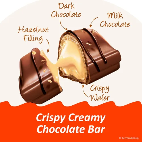Miniatura 6 de Kinder Bueno Mini, paquete de fiesta de 125 unidades, chocolate con leche y crema de avellanas, barras de chocolate envueltas individualmente, 23.8