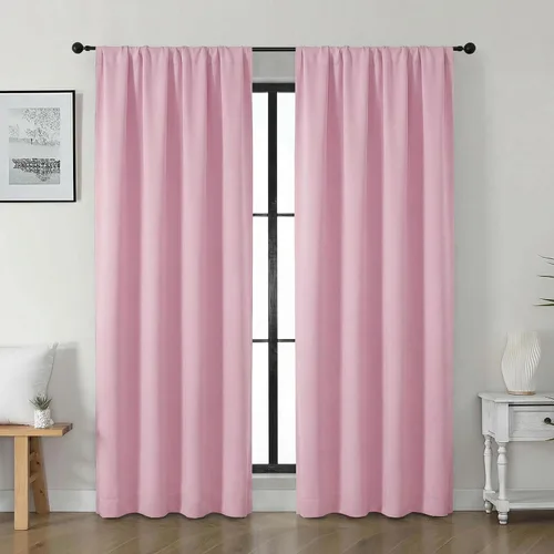 Miniatura 133 de Gwine Cortinas opacas para dormitorio, 54 pulgadas de largo, paneles de cortina de ventana con aislamiento térmico y reducción de ruido, cortinas