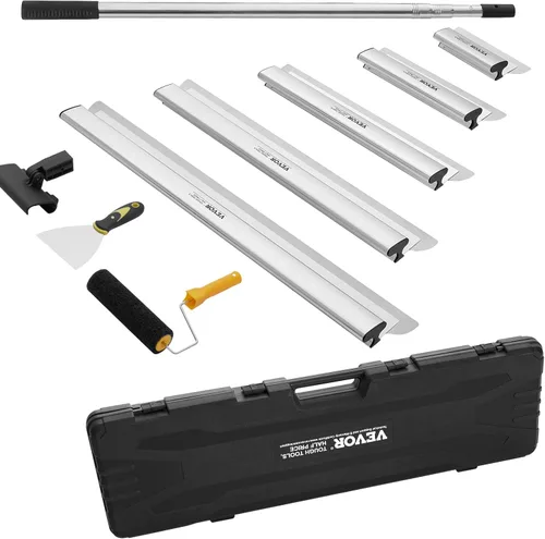 Miniatura 13 de VEVOR Hoja de alisado, cuchillo de alisado de 24 pulgadas, cuchillo de construcción de acero inoxidable europeo, espátula de perfil de aluminio