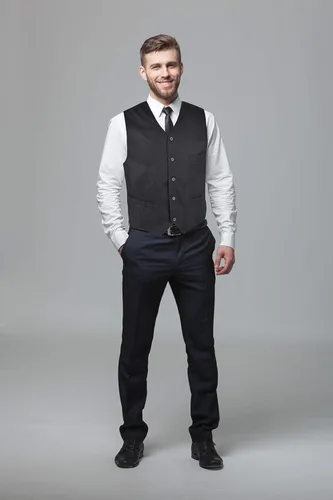 Miniatura 7 de boxed-gifts Umo Lorenzo Men Formal Suit Vest Polly Twill with Adjustable Waistband.