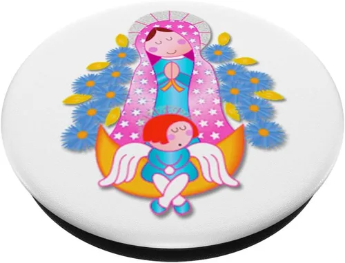 Miniatura 2 de Virgen de Guadalupe Nuestra Señora de Guadalupe Religious White - PopSockets Grip and Stand for Phones and Tablets