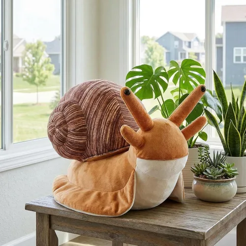 Miniatura 6 de Peluche de caracol – Juguete de peluche de caracol suave realista, 16 pulgadas, regalo realista para niños
