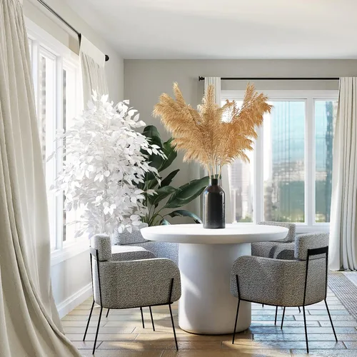 Miniatura 8 de Árboles de ficus artificiales de 6 pies, planta falsa blanca grande para decoración de bodas en interiores del hogar
