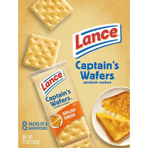 Miniatura 9 de Lance Galletas tipo sándwich, obleas de queso a la parrilla del capitán, caja de 8