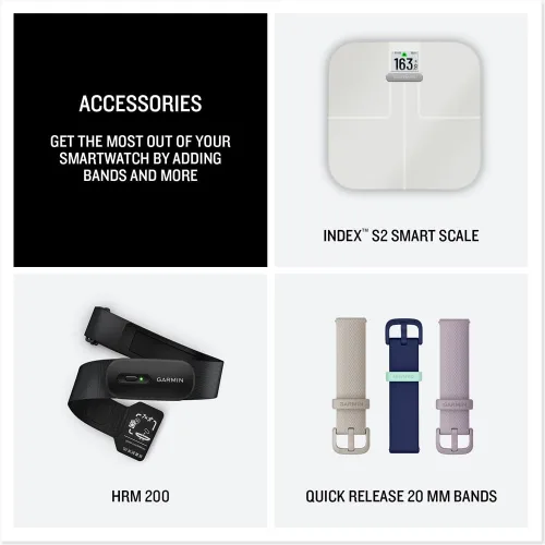 Miniatura 7 de Garmin 010-02985-02 VIVOACTIVE 6 Reloj inteligente GPS de salud y fitness, color verde jaspe con banda de silicona con base de carga, cargador USB