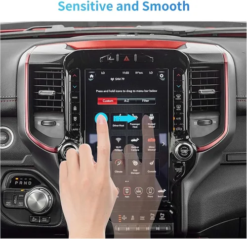 Miniatura 5 de Protector de pantalla mate compatible con Dodge Ram de 12 pulgadas 2019-2025 1500 2500 3500 antirreflejos, protección de navegación de huellas