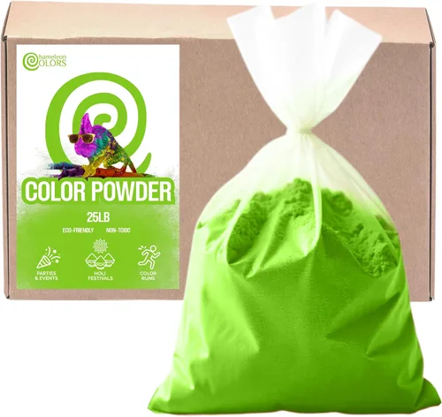 Miniatura 17 de Chameleon Colors Polvo de color de 25 libras, 1 paquete, color aguamarina vibrante, para 15-20 personas, apto para niños, no tóxico y sin gluten