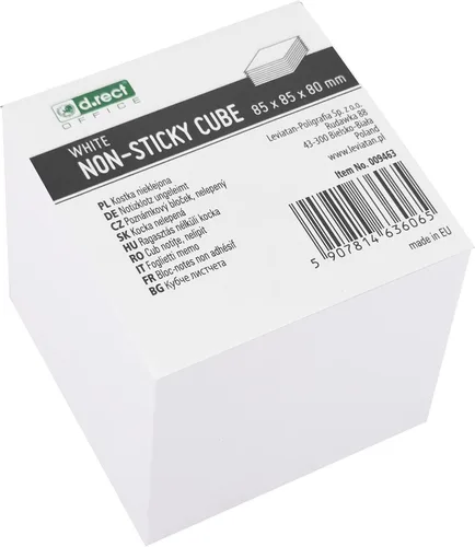 Miniatura 7 de D.RECT Papel de repuesto para bloc de notas (para caja de notas) 3.346 x 3.346 x 1.181 in aprox. 300 hojas Blanco